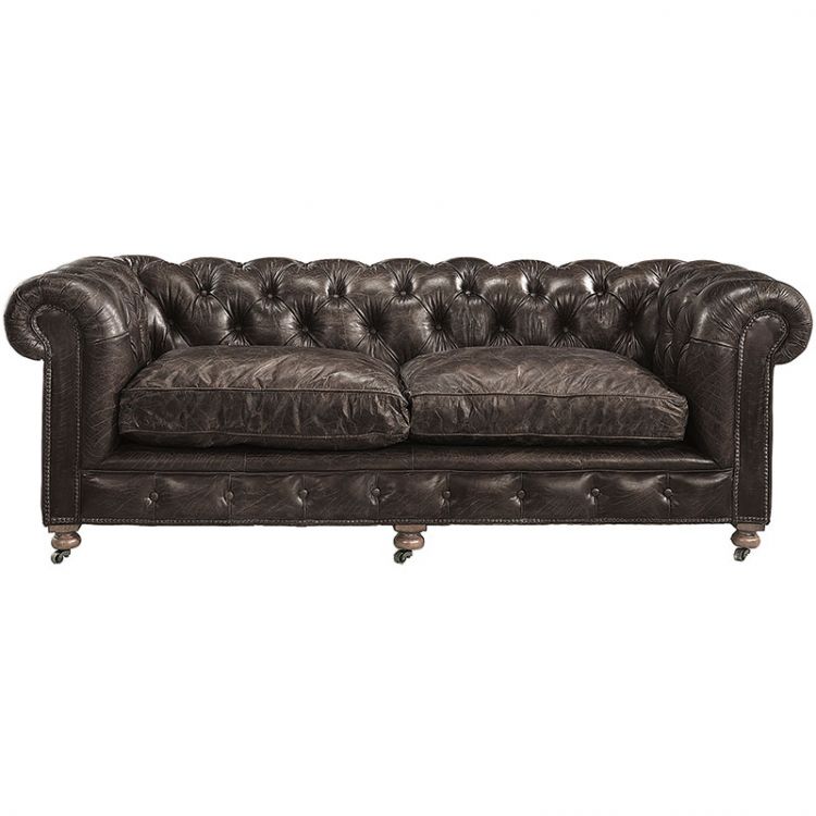 Kensington 2.5-seater sofa Leather Fudge