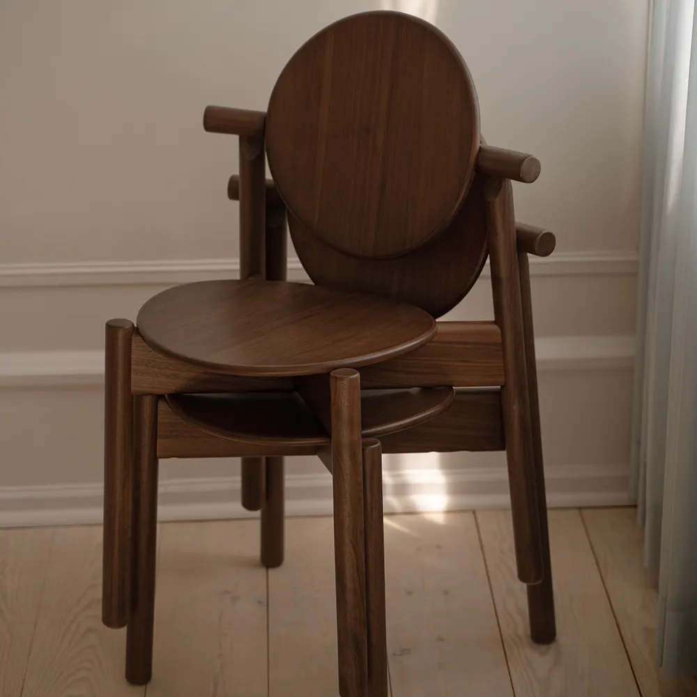 Dining Chair in Walnut Heiko
