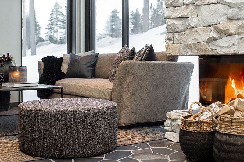 Cortina Footstool 60 Cm Coelle Grey