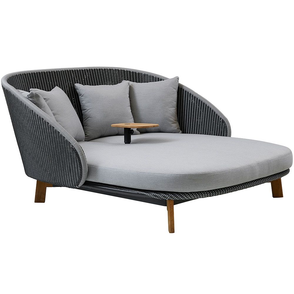 Peacock Sunbed Grey Incl. Cushions