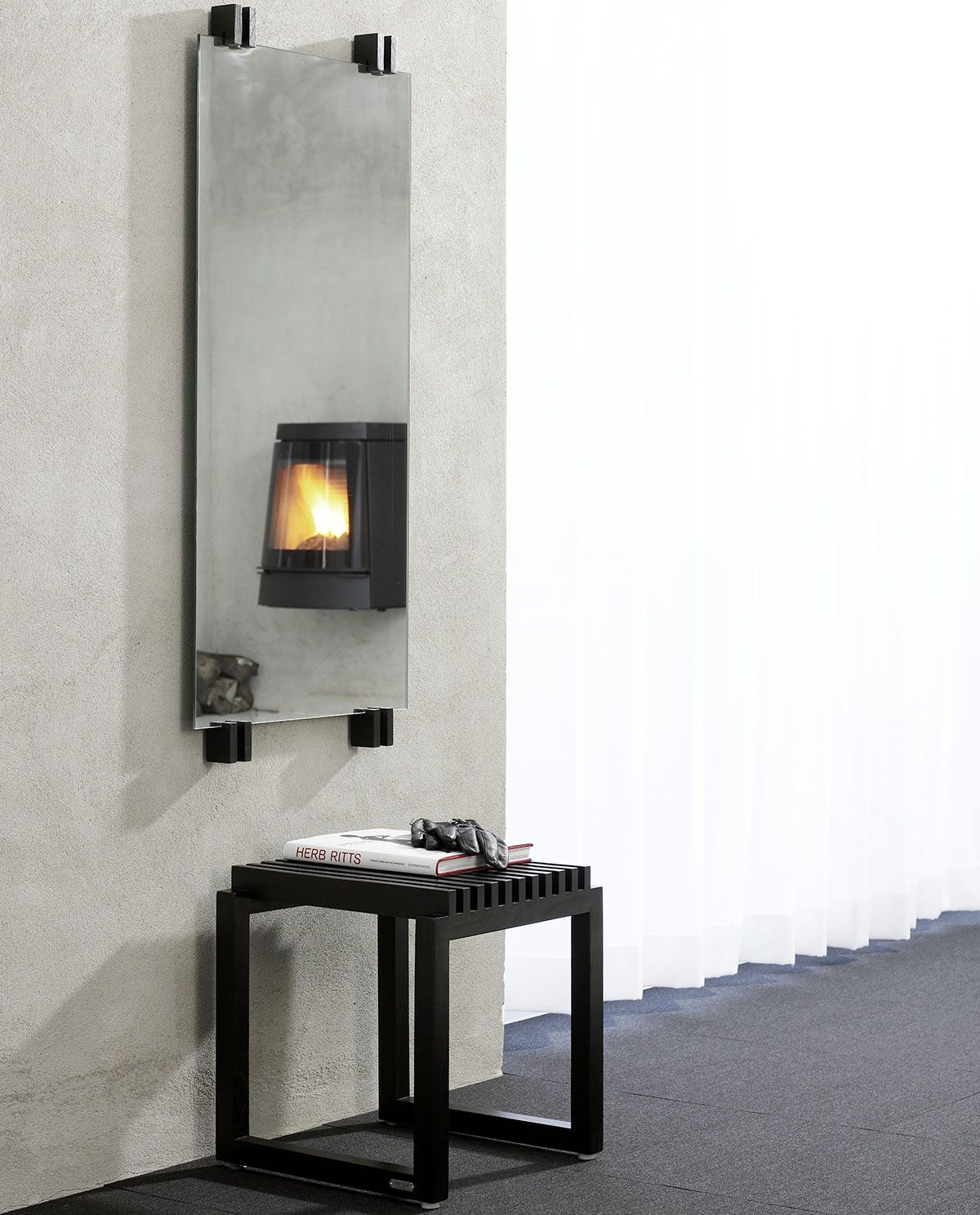 Cutter Mirror Black Oak