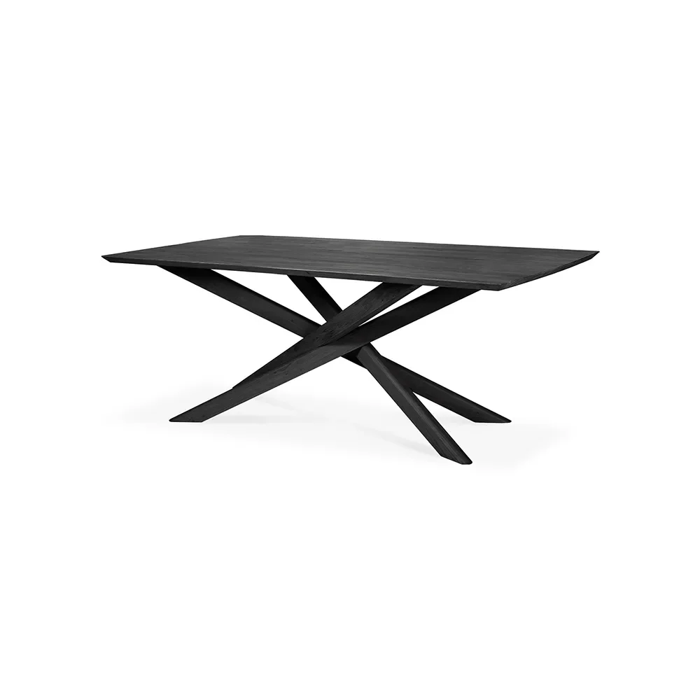 Mikado Dining Table 106x203 cm Black Oak