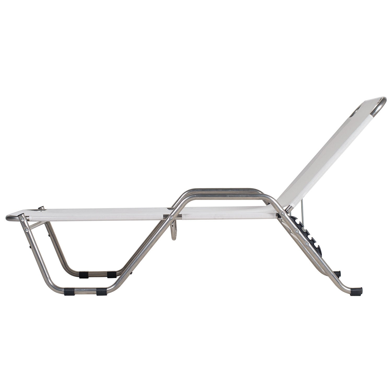 River sunbed white aluminium