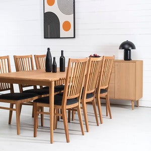 Säro Dining Chair black leather 2-pack