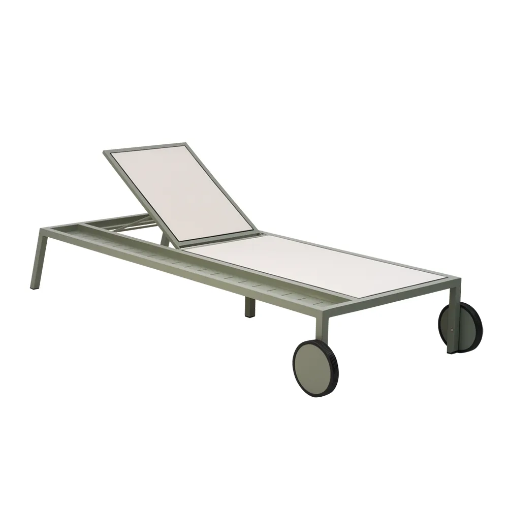 2-pack Samvaro sun lounger  Dusty green / Teddy beige