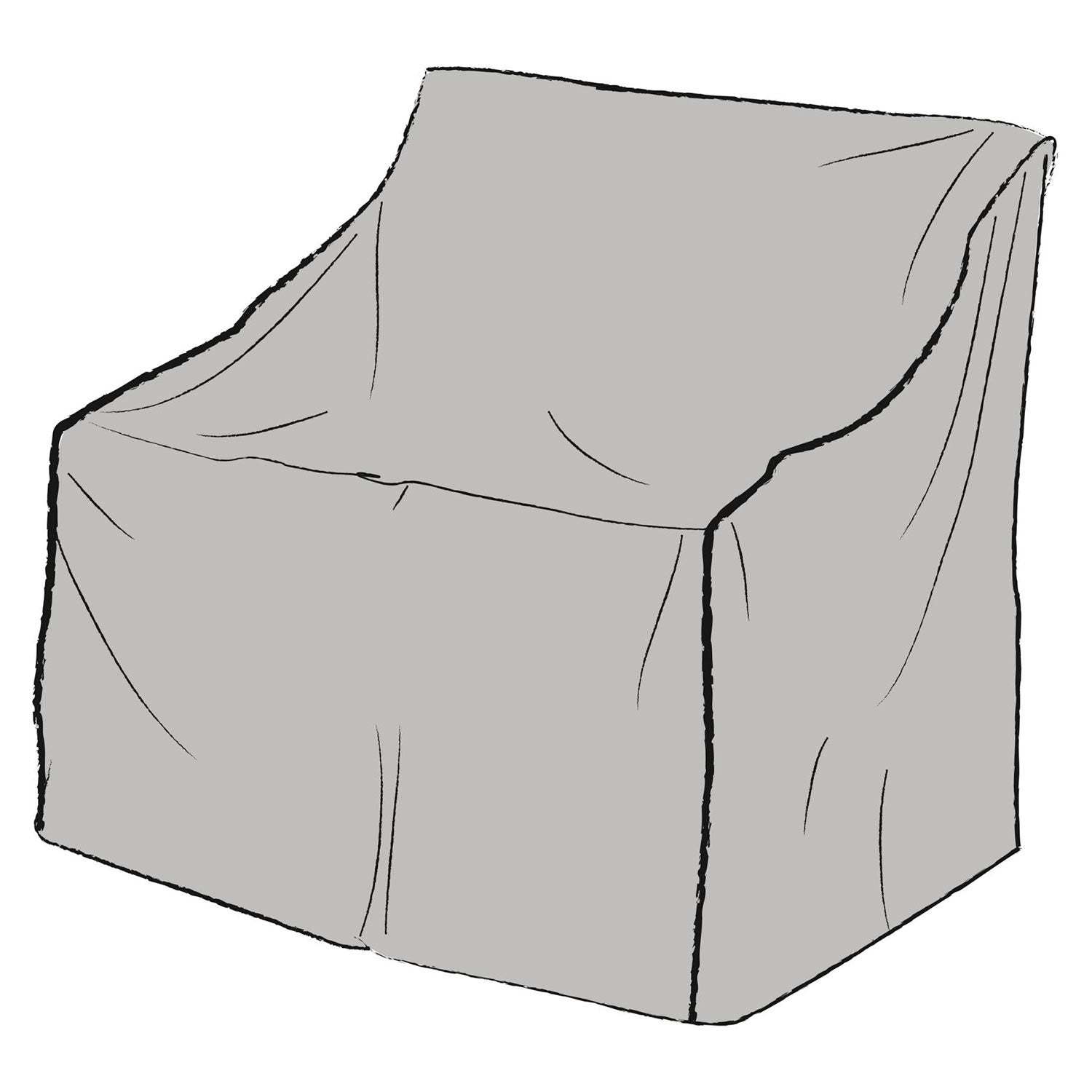 Furniture cover recliner 70x81 cm grey polyester 