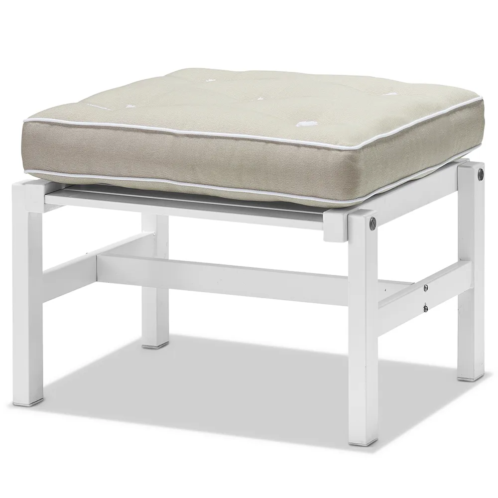 Stool 55X55Cm White Aluminium