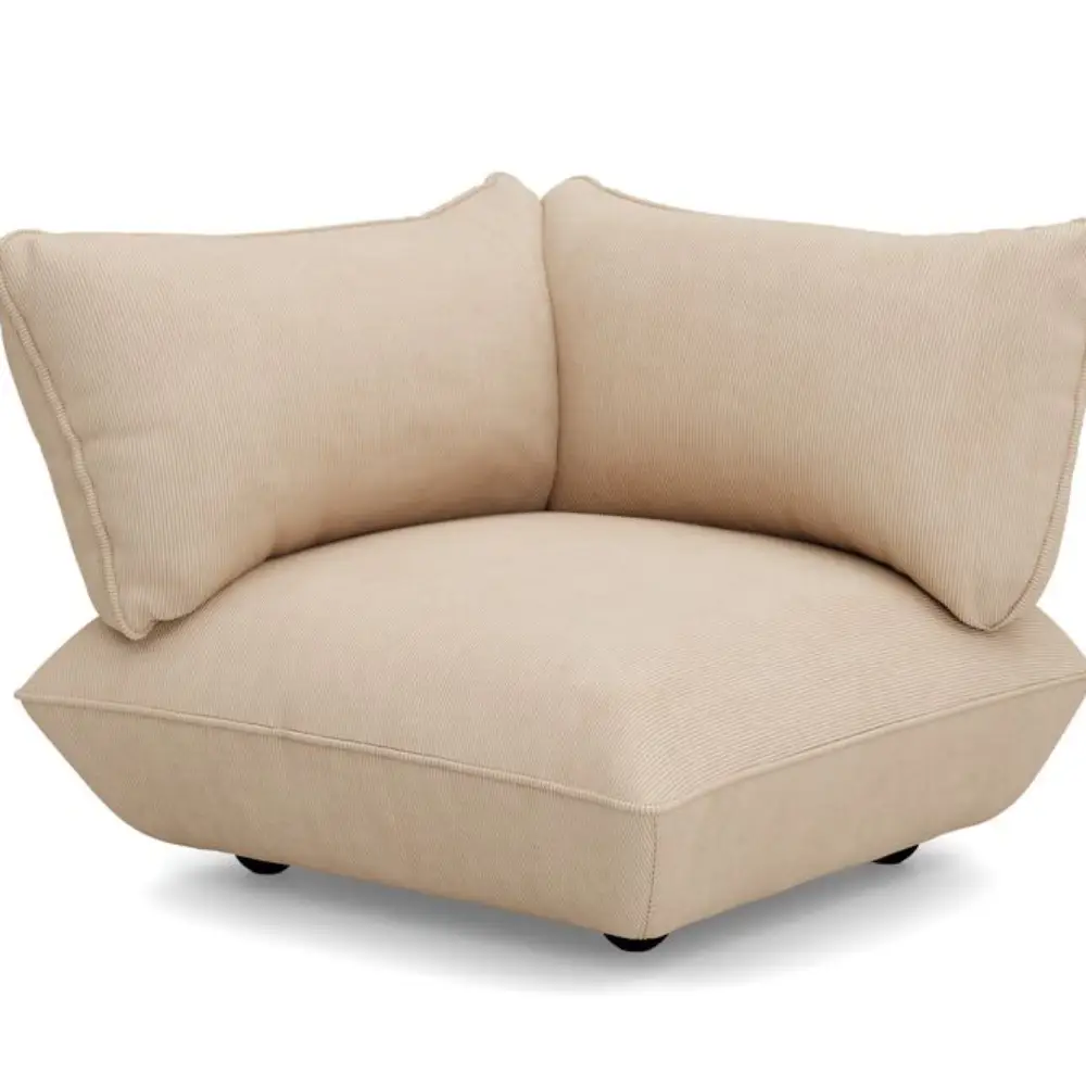 sumo corner seat left cord recycled beige