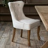 George dining chair rich tweed antique white