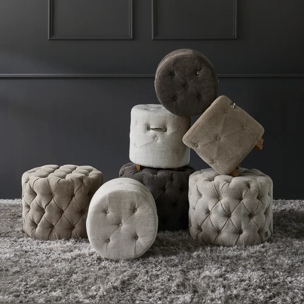 Footstool Bowery Antique White