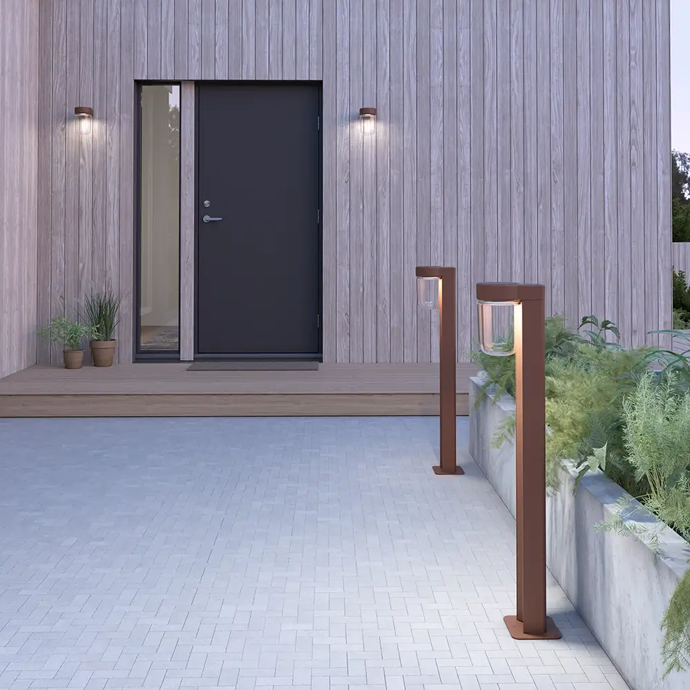 Moon bollard IP44 rust structure LED