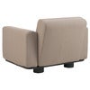 Bolster armchair Antracit / Teddy Beige