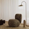 Adjustable Floor Lamp with Travertine Base Arum Cashmere