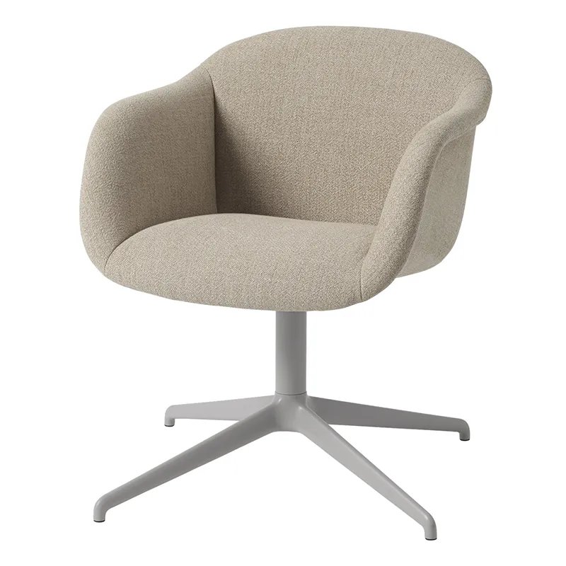 Fiber Soft Armchair Swivel Base - Ecriture 240 Grey