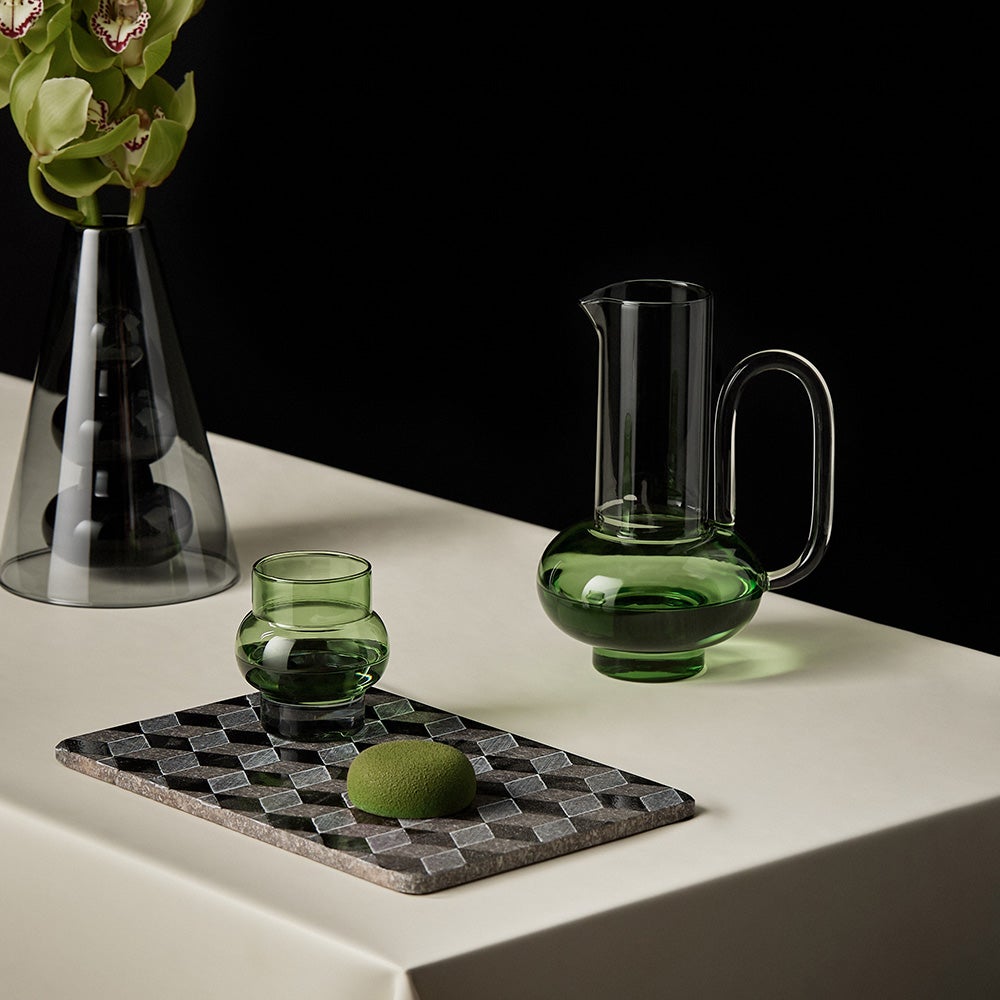 Bump Short Glasses Green x 2