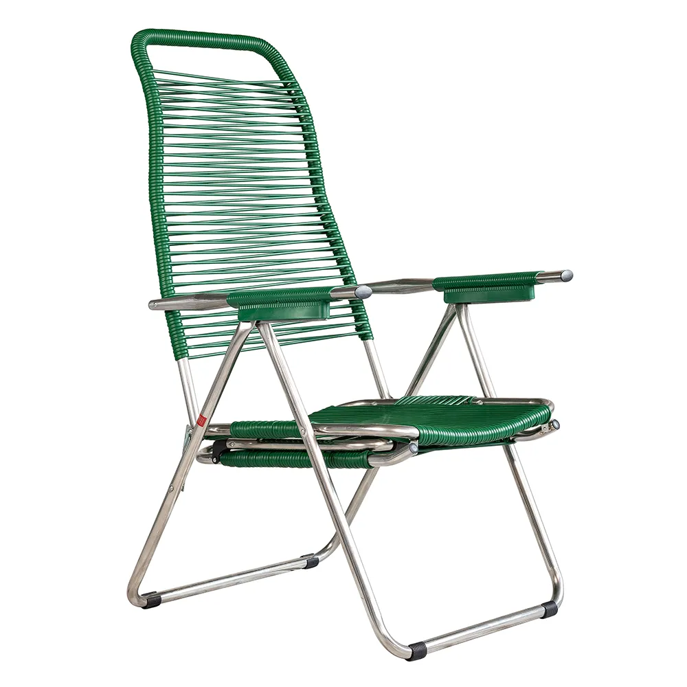 Spaghetti footrest green matt aluminium