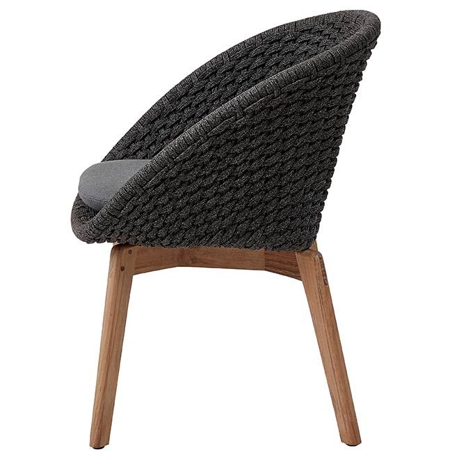 Peacock Armchair Dark grey
