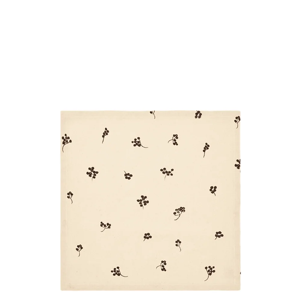 Baies Napkins - Set of 4 - Natural/Dark Chocolate