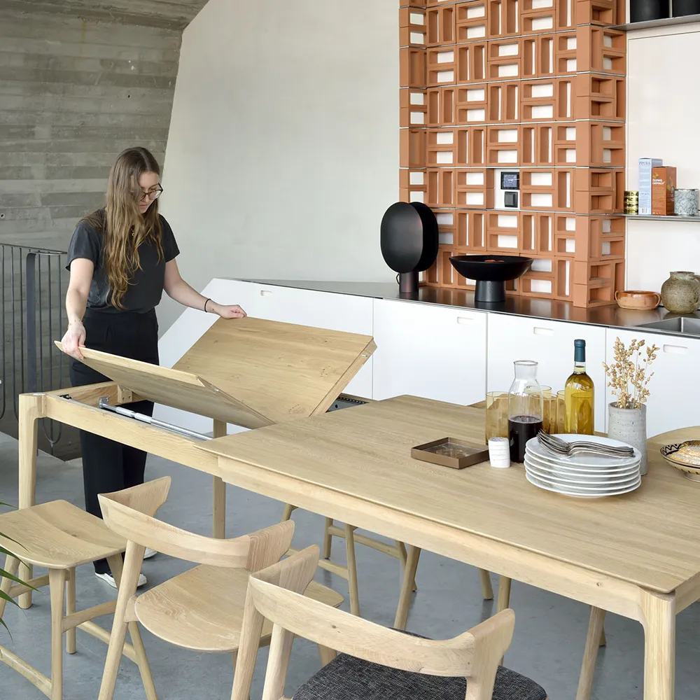 Bok Dining table 90x160-240 cm Oak