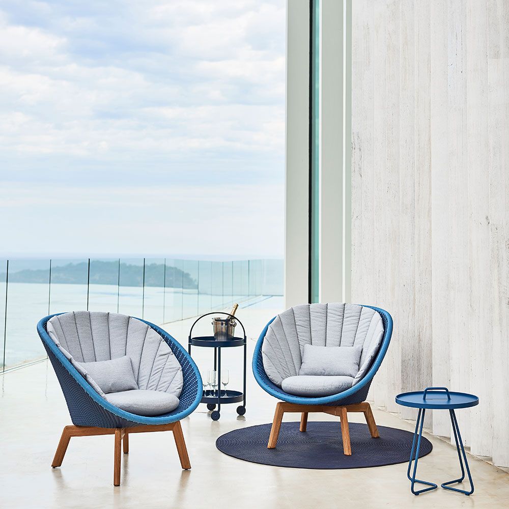 Peacock Lounge Armchair Grey