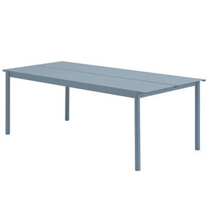 Linear Steel Dining table 220x90 cm Pale Blue 